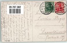 Hühner Pfau Enten Künstlerkarte Geflügel 1920 Gebrauchsspuren