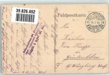 Fabrik Feldpost 3 Bayerische Infanterie Division Trümmerort 1916