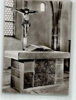 71540 W7157 Murrhardt - Walterichskirche Neuer Altar m. Reliefplatte