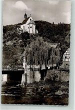 76599 W7566 Weisenbach , Murgtal Foto AK Kirche Gasthaus zum Hirsch
