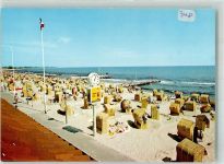 23746 W2436 Kellenhusen Ostsee Foto AK Schwimmbad Strandkorb
