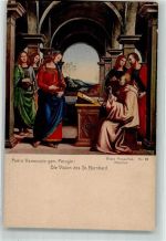 Die Vision des St. Bernhard sign. Vannuccio Pietro Ältere Pinakothek Nr.10 Heilige Künstlerkarte