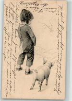 Kind T.S.N. Serie 280 Nr. 5 Schwein 1904
