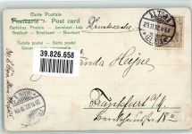 Frau Berg Bauernhaus 1902 Lithographie / Künstlerkarte