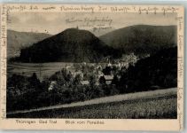 99842 O5907 Thal b Eisenach, Thür 1923 - mit Burgruine Scharfenberg Verlag Jagemann