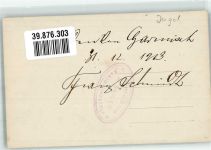 W8100 Garmisch Hirsch Reh Winter Ort handschriftlich Jagdtier 1913 Privatfoto AK