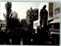 66606 W6690 St. Wendel , Saar Foto AK Denkmal Hl. St. Wendalinus auf der Brücke