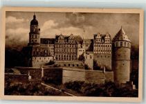 W6900 Heidelberg , Neckar Schloß vor seiner Zerstörung 1620 Radiotinto Verlag Edmund von König Nr. 47 Hoffmann, H. Gebrauchsspuren