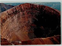 Napoli Der zentrale Krater des Vesuv Vulkan Foto AK