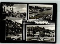 O8000 Dresden Weisse Flotte Raddampfer Brühlsche Terrasse Elbeschiff