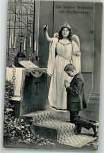 Altar Engel Kind im Gebet Konfirmation 1916