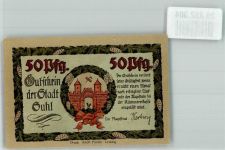 98527 O6000 Suhl Notgeldschein 50 Pfg. Gutschein