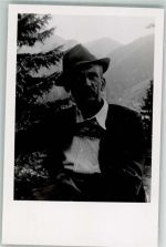 Mann mit Hut und Lederhose Trachten Bayern 1940 Privatfoto AK