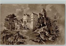 76530 W7570 Baden-Baden - Das alte Schloss vor seiner Zerstörung