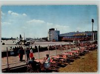 W3000 Hannover Tower Flugzeug Frauen Flughafen Foto AK
