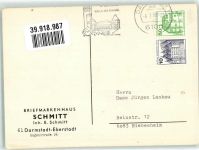 64283 W6100 Eberstadt Gebrauchsspuren Geschäftskorrespondenz Briefmarkenhaus Schmitt