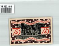 07937 O6570 Zeulenroda 1921 Notgeldschein 75 Pfennig Wassernot