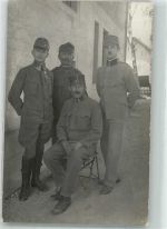 Vier Landser und Unteroffiziere in Uniform WK I Militär Österreich 1917 Privatfoto AK