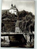76599 W7566 Weisenbach , Murgtal Foto AK Kirche Gasthaus Blume