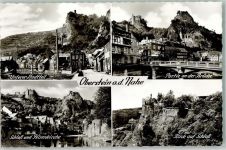 55743 W6580 Idar-Oberstein - Schloss u. Felsenkirche Unterer Stadtteil Foto Original aus Archiv eines Ansichtskartenverlags