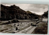 76855 W6747 Annweiler am Trifels Gebrauchsspuren Minigolf unterhalb Burg Trifels