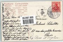Hase vermenschlicht Großes Ei mit Räder Osterei 1908