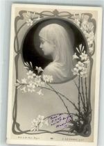 Von E. Azambre christliches Motiv Jugendstil