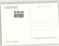 Dr. Hans-Jochen Vogel Mitglied des SPD-Präsidiums Faksimile Politiker
