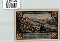 98714 O6316 Stützerbach 1921 Notgeldschein 50 Pfennig ehem. Jagdschloss