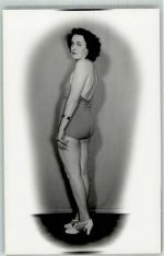 Frau im Badeanzug Bademode Privatfoto AK