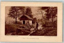 Foto Obernetter Am Dorfbache Kunstverlag Paul Bayer 138 Stricken