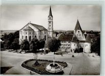 89264 W7912 Weißenhorn Foto AK Maktplatz Kirche Oberers Tor Denkmal Brunnen