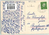 Hasenfamilie vermenschlicht Gitarre Osterei 1959 Künstlerkarte