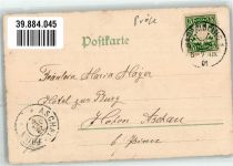 Neujahr 1902 Vergissmeinnicht Goldletter Jahreszahl 1901 Prägedruck
