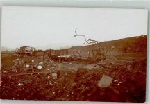 Trümmer Katastrophe WK I Eisenbahn Militär Foto AK