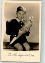 Kind Schultüte Tornister erster Schultag Foto AK