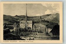 75433 W7133 Maulbronn - Kirche Kloster Stich auf AK