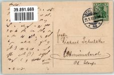 Pfingsten Karte aufgeblättert Flieder 1912 Prägedruck