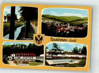 34626 W3579 Neukirchen , Knüllgeb - Promenade Gasthaus Kneippbad Wappen