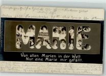Marie Name auf AK 1904