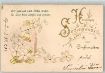 Konfirmation 1903 Prägedruck