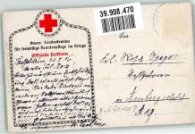 Lazarett Schiff sign. Diemer, Zeno Rotes Kreuz 1916 Künstlerkarte