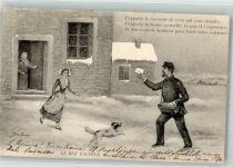 Winter Frauen Hund Postbote