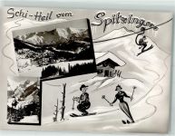 83727 W8162 Spitzingsee Winter Seilbahn Humor Ski Heil