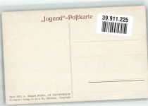 sign. Pfeiffer Richard Im Olivenbaum Flöte Serie XIII 4 Verlag Jugend Künstlerkarte