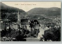 72574 W7432 Urach Bad Urach 1913 Foto AK Schloss Kirche
