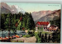 82467 W8100 Garmisch-Partenkirchen Foto AK Hotel Badersee