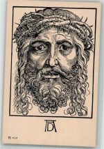 Portrait Jesus mit Dornenkrone Verlag Ackermann Nr.2658 Serie 256 Dürer, A. Künstlerkarte