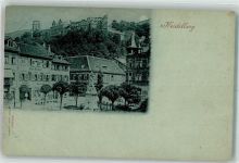 69115 W6900 Heidelberg , Neckar Foto AK Schloss Denkmal