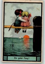 Humor Ein guter Fang Kinder Angeln 1913